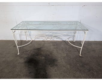 1940,s Iron And Glass Table # 197594 Shipping is not a 1.00 Shipping is not free please contact us before purchase Thanks