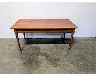 Simple 1920,s Turned Leg Farm Table # 200438 Shipping is not a 1.00 Shipping is not free please contact us before purchase Thanks