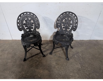 Pair Of 1940,s Cast Iron Chairs # 196985 Shipping is not a 1.00 Shipping is not free please contact us before purchase Thanks