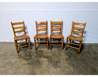 Set Of Four 1920,s Oak Chairs # 201024 Shipping is not a 1.00 Shipping is not free please contact us before purchase Thanks