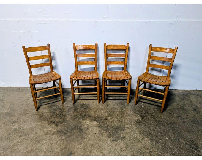 Set Of Four 1920,s Oak Chairs # 201024 Shipping is not a 1.00 Shipping is not free please contact us before purchase Thanks