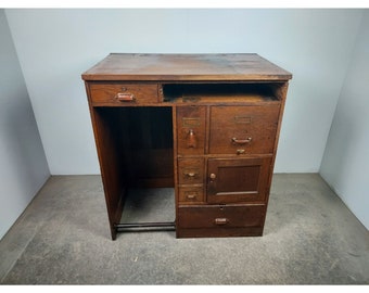 1920,s Unique Oak Post Office Desk # 191178 Shipping is not a 1.00 Shipping is not free please contact us before purchase Thanks
