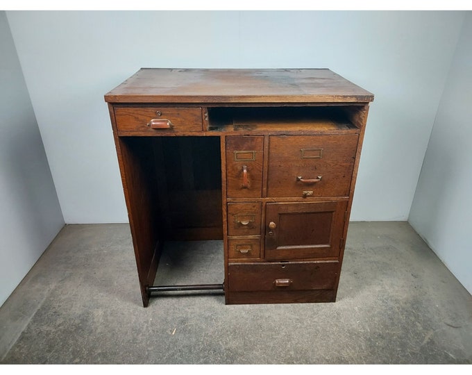 1920,s Unique Oak Post Office Desk # 191178