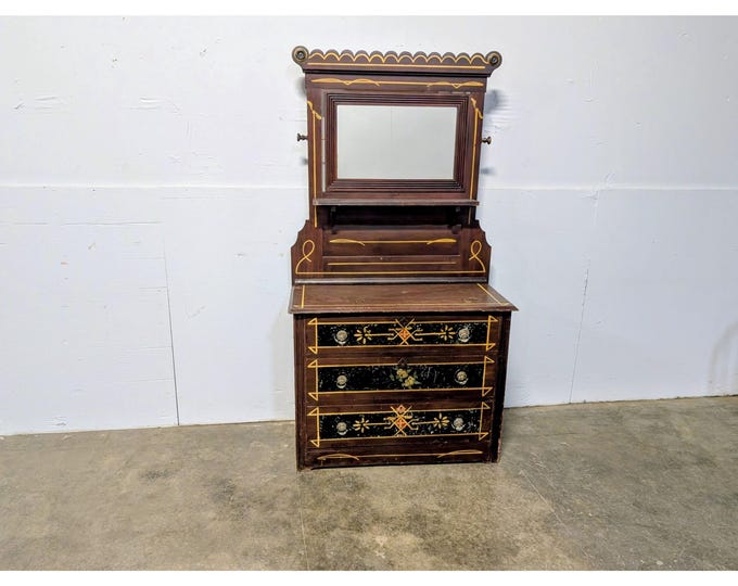 1860,s Original Paint Decorated Three Drawer Chest Of Drawers # 200506 Shipping is not a 1.00 Shipping is not free please contact us