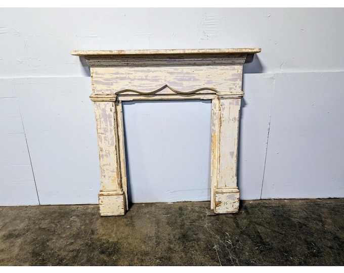 Mid 1800,s Painted Pine Mantel # 199716 Shipping is not a 1.00 Shipping is not free please contact us before purchase Thanks