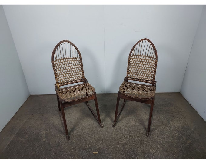 Unique Pair Of Early Tubbs Snow Shoe Chairs # 192483 Shipping is not free please conatct us before purchase Thanks