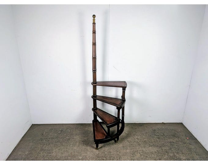 1940,s Mahogany And Leather Library Steps # 197849 Shipping is not a 1.00 Shipping is not free please contact us before purchase Thanks