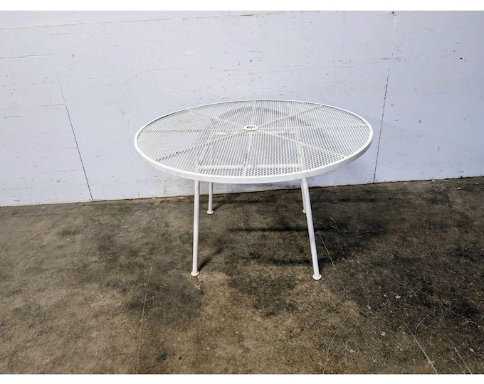 1950,s Round Metal And Mesh  Russell Woodard Table Size # 198500 Shipping is not a 1.00 Shipping is not free