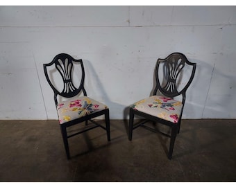 Pair Of 1940,s Painted Mahogany Side Chairs # 195558 Shipping is not a 1.00 Shipping is not free please contact us before purchase Thanks