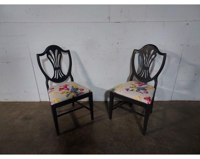 Pair Of 1940,s Painted Mahogany Side Chairs # 195558 Shipping is not a 1.00 Shipping is not free please contact us before purchase Thanks