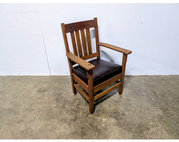 1920,s Mission Oak Arm Chair # 201100 Shipping is not a 1.00 Shipping is not free please contact us before purchase Thanks