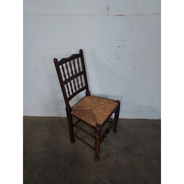 Mid 1800,s Lancaster Spindle Back Side Chair With Rush Seat # 194382 Shipping is not free please conatct us before purchase Thanks