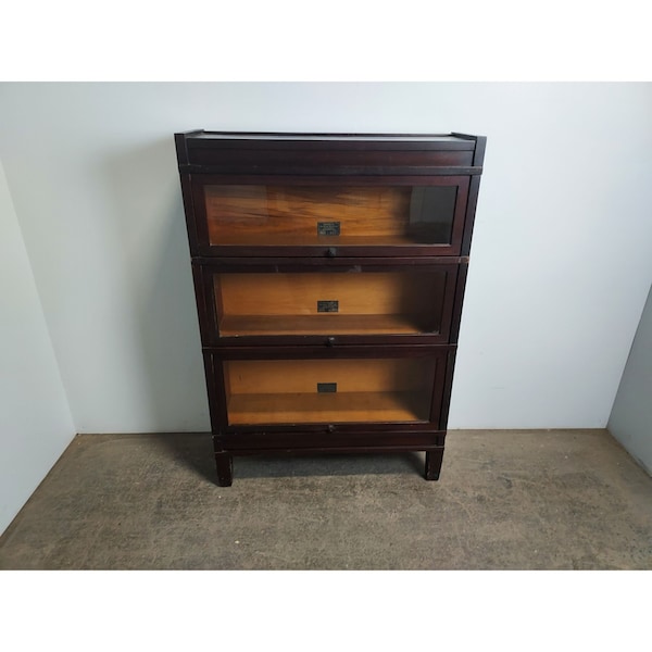 Three Stack 1920,s Mahogany Barrister Bookcase # 191840 Shipping is not free please conatct us before purchase Thanks