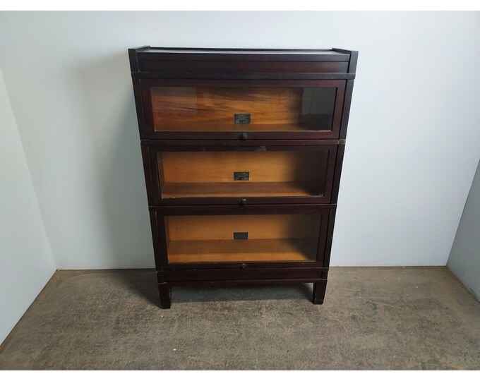 Three Stack 1920,s Mahogany Barrister Bookcase # 191840 Shipping is not free please conatct us before purchase Thanks