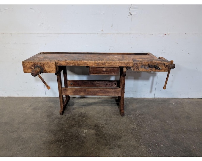 LATE 1800,S WORK BENCH # 197341 Shipping is not a 1.00 Shipping is not free please contact us before purchase Thanks