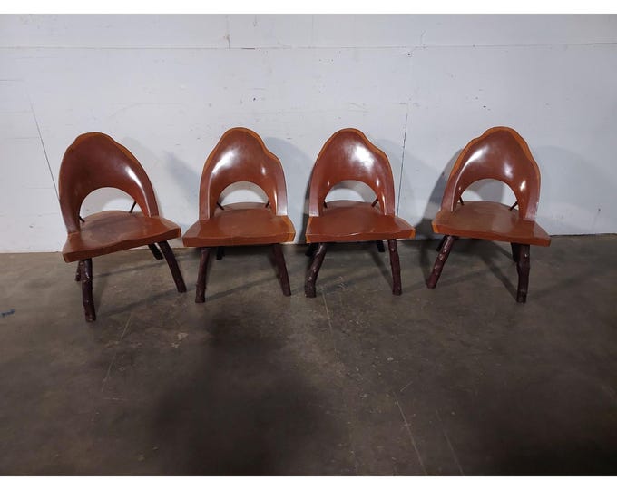 Set Of Four 1940,s Hoop Back Live Edge Chairs # 195519 Shipping is not a 1.00 Shipping is not free please contact us before purchase Thanks