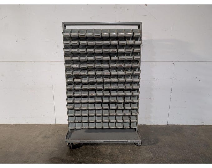 Organize It All ! 188 Bins Easy Access And On Casters # 196276 Shipping is not a 1.00 Shipping is not free please contact us before purchase