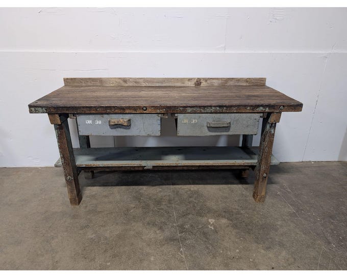 1920,s Two Drawer Work Bench # 199550 Shipping is not a 1.00 Shipping is not free please contact us before purchase Thanks