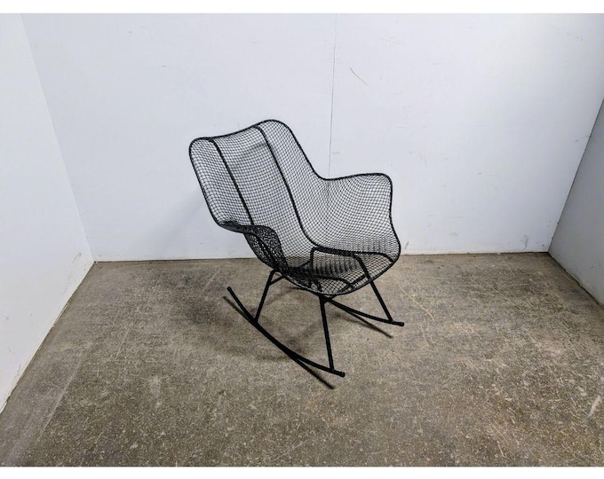 Rare Find 1950,s Russel Woodard Metal And Mesh Sculptural Rocking Chair # 198503 Shipping is not a 1.00 Shipping is not free