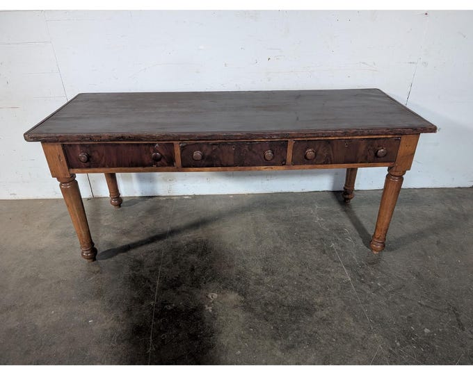 Mid 1800,s Three Drawer Writing Table # 196548 Shipping is not a 1.00 Shipping is not free please contact us before purchase Thanks