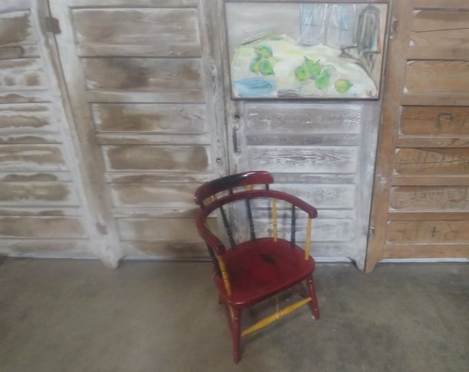 1890'S FIREHOUSE CHAIR # 184027 Shipping is not a 1.00 Shipping is not free please contact us before purchase Thanks