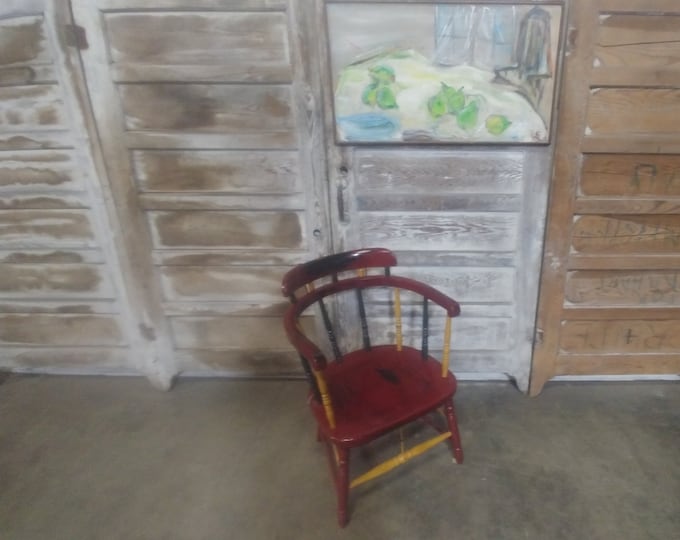 1890'S FIREHOUSE CHAIR # 184027 Shipping is not free please conatct us before purchase Thanks