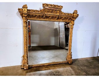 1840,s Carved Gold Leaf Mirror # 194868 Shipping is not a 1.00 Shipping is not free please contact us before purchase Thanks