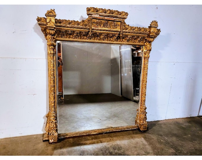 1840,s Carved Gold Leaf Mirror # 194868 Shipping is not a 1.00 Shipping is not free please contact us before purchase Thanks