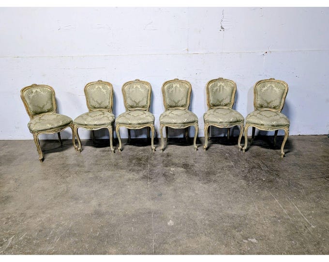 Set Of Six 1920,s French Chairs # 198903 Shipping is not a 1.00 Shipping is not free please contact us before purchase Thanks