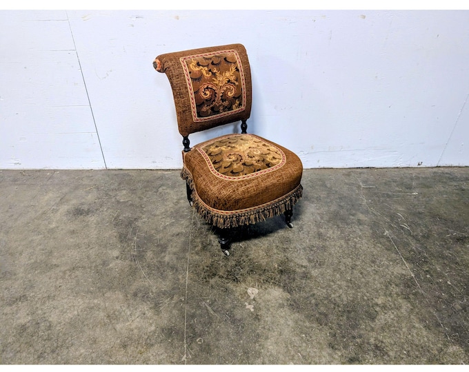 1840,s Side Chair With Amazing Upholstery # 201327 Shipping is not a 1.00 Shipping is not free please contact us before purchase Thanks