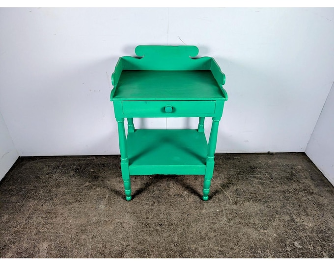 1880,s Green Painted One Drawer Washstand # 197557 Shipping is not a 1.00 Shipping is not free please contact us before purchase Thanks