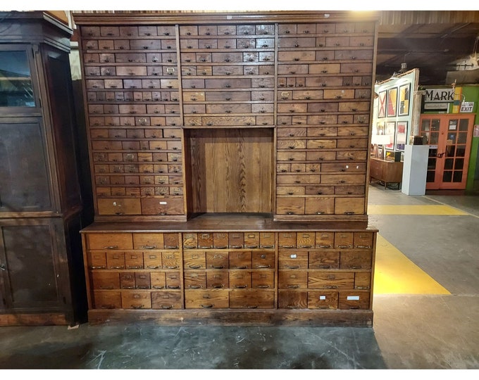 1890,S Oak Cabinet With 221 Zinc Lined Drawers # 190473 Shipping is not free please conatct us before purchase Thanks