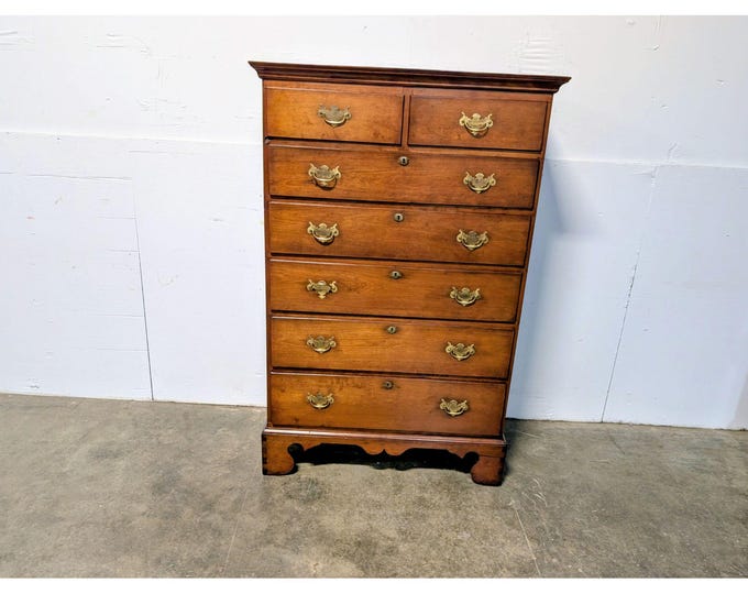 George Ii, 1760,s  Mahogany Tall Chest Of Drawers # 200628 Shipping is not a 1.00 Shipping is not free please contact us before purchase