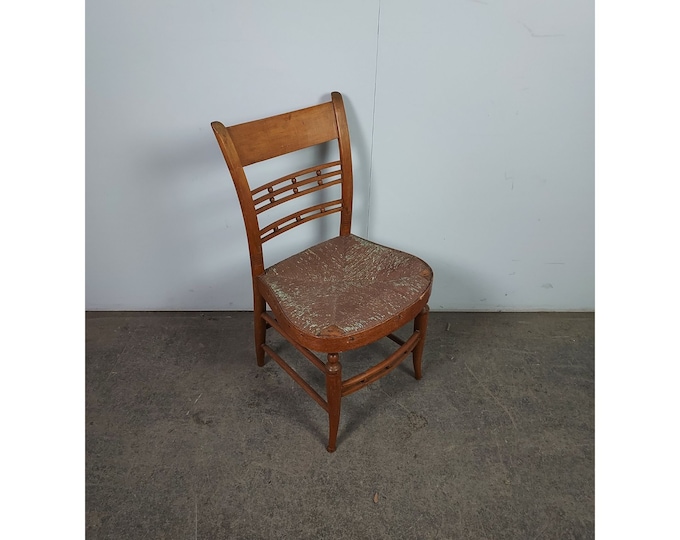 Simple Late 1800,s Rush Seat Chair #  194106 Shipping is not a 1.00 Shipping is not free please contact us before purchase Thanks