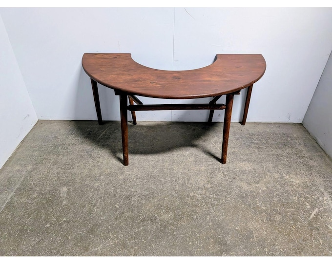 Simple 1940,s Pine Horse Shoe Table # 198316 Shipping is not a 1.00 Shipping is not free please contact us before purchase Thanks