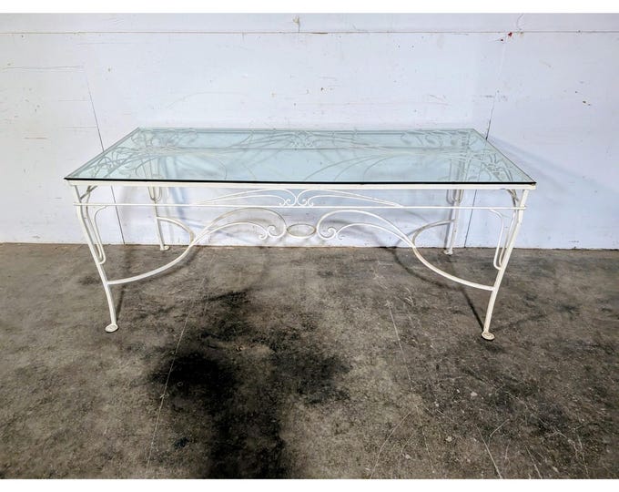 1940,s Iron And Glass Table # 197594 Shipping is not a 1.00 Shipping is not free please contact us before purchase Thanks
