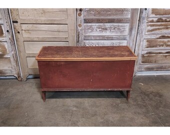 Mid 1800's Bracket Foot Trunk # 187166 Shipping is not a 1.00 Shipping is not free please contact us before purchase Thanks