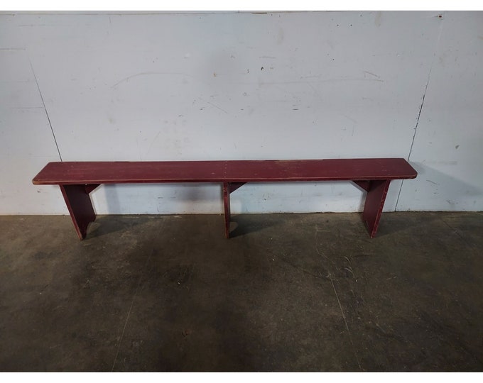 Simple 1900,s Red Paint Bench # 194165  Shipping is not free please conatct us before purchase Thanks