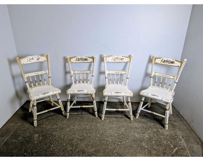 Set Of Four 1900,s Paint Decorated Side Chairs # 198112 Shipping is not a 1.00 Shipping is not free please contact us before purchase Thanks