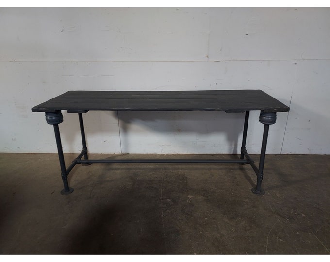 Farm Table With Metal Base # 193905 Shipping is not free please conatct us before purchase Thanks