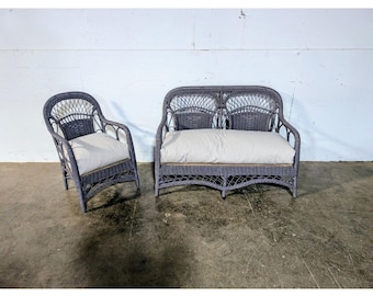 1930,s Wicker Chair And Settee # 196468 Shipping is not a 1.00 Shipping is not free please contact us before purchase Thanks