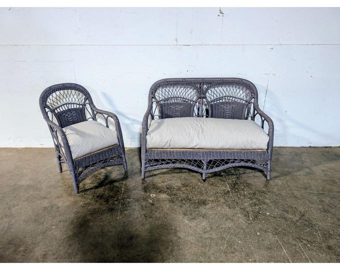 1930,s Wicker Chair And Settee # 196468 Shipping is not a 1.00 Shipping is not free please contact us before purchase Thanks