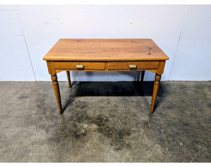 1890,s Two Drawer Oak Writing Table # 201133 Shipping is not a 1.00 Shipping is not free please contact us before purchase Thanks