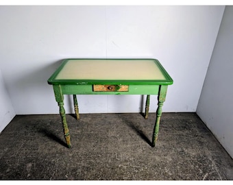 1930,s One Drawer Enamel Top Table # 197989 Shipping is not a 1.00 Shipping is not free please contact us before purchase Thanks