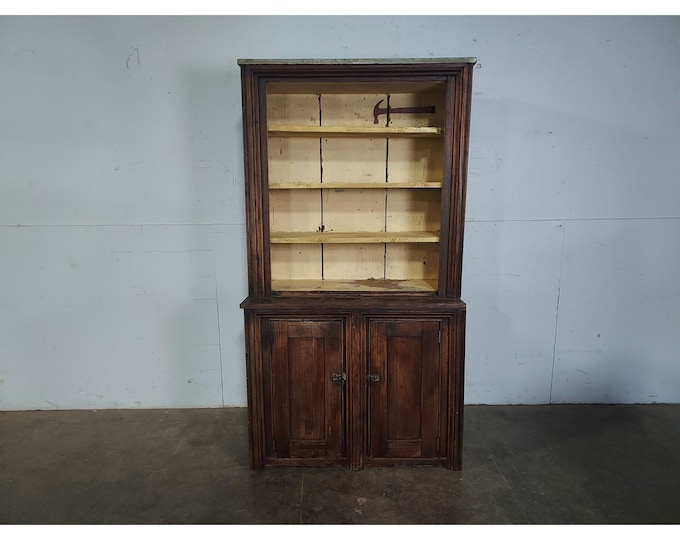 1860,s Cupboard With Open Shelving Over Two Closed Doors # 192673 Shipping is not free please conatct us before purchase Thanks