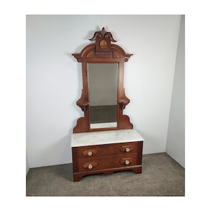 1860's Walnut And Marble Dresser # 184785 Shipping is not a 1.00 Shipping is not free please contact us before purchase Thanks