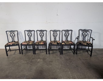 Set Of 1940,s 6 Mahogany Painted Chairs # 196232 Shipping is not a 1.00 Shipping is not free please contact us before purchase Thanks