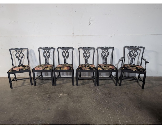 Set Of 1940,s 6 Mahogany Painted Chairs # 196232 Shipping is not a 1.00 Shipping is not free please contact us before purchase Thanks