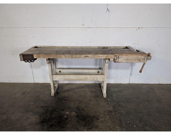1920,s Work Bench With Vice # 197513 Shipping is not a 1.00 Shipping is not free please contact us before purchase Thanks