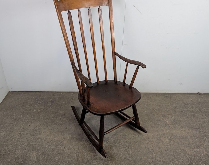 Early 1800,s Arrow Back Plank Seat Rocking Chair # 197286 Shipping is not a 1.00 Shipping is not free please contact us before purchase